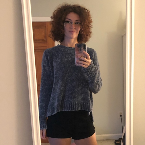 Velvet Light Blue Sweater - Picture 1 of 4